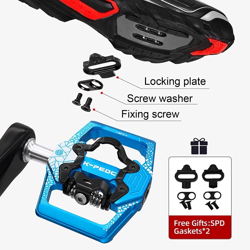 When deciding between toe clips vs clipless pedals, choose clipless pedals like these for extreme mountain biking.