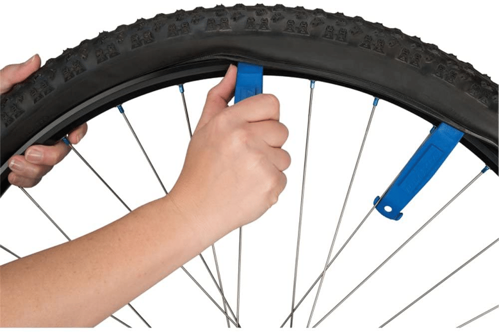 To change mountain bike tires easily use these levers to remove the tire and tube.