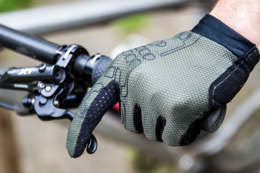 When choosing Mountain bike gloves consider these that are made of synthetic suede as they are easy to clean and are water repelling.
