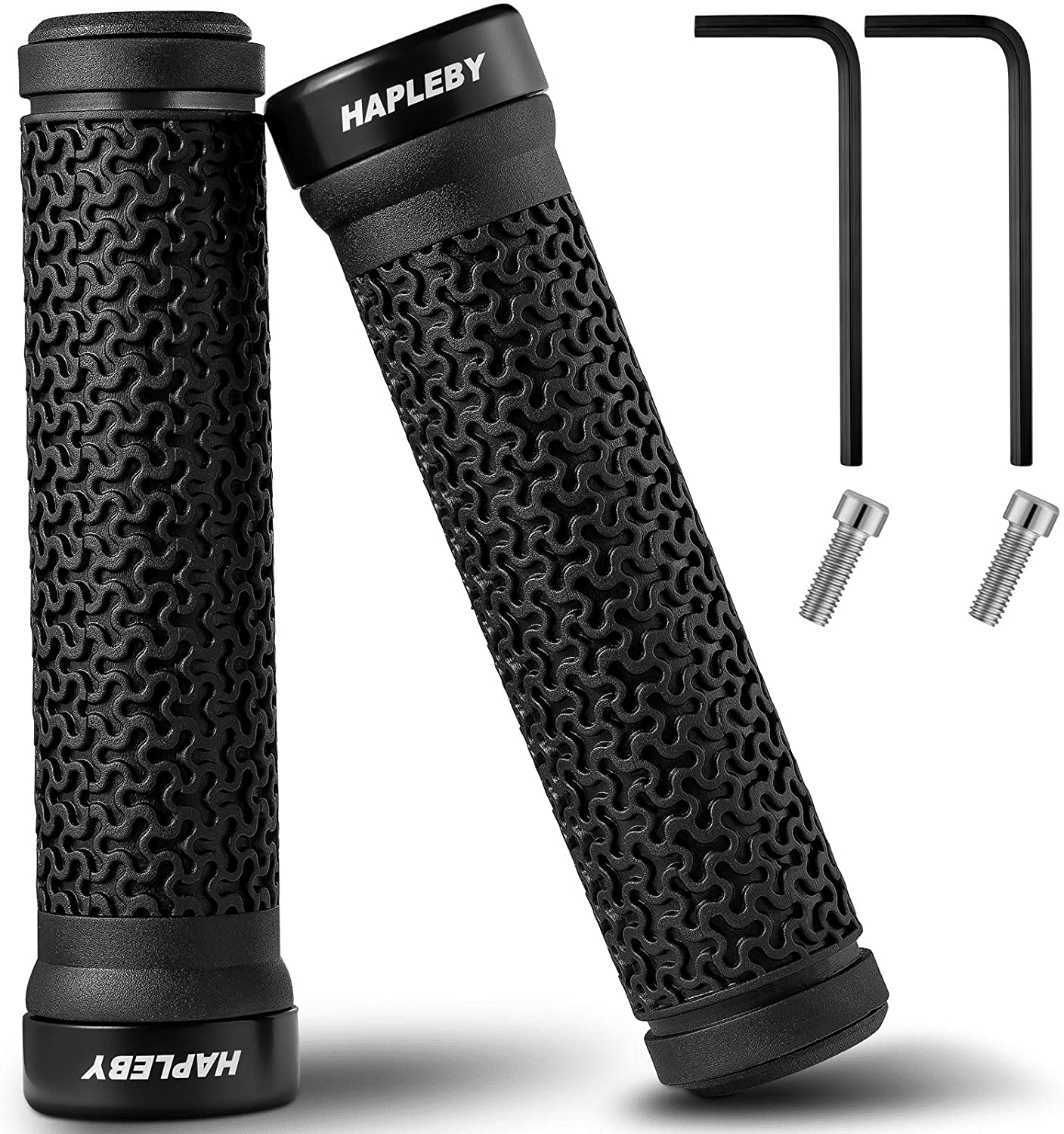 These lock-on mountain bike grips are more securely attached than slip on mountain bike  grips.