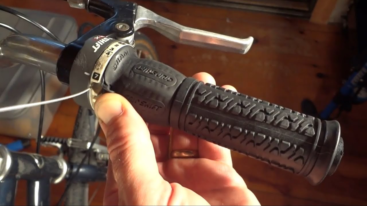 Replacing mountain bike grip shifter cable