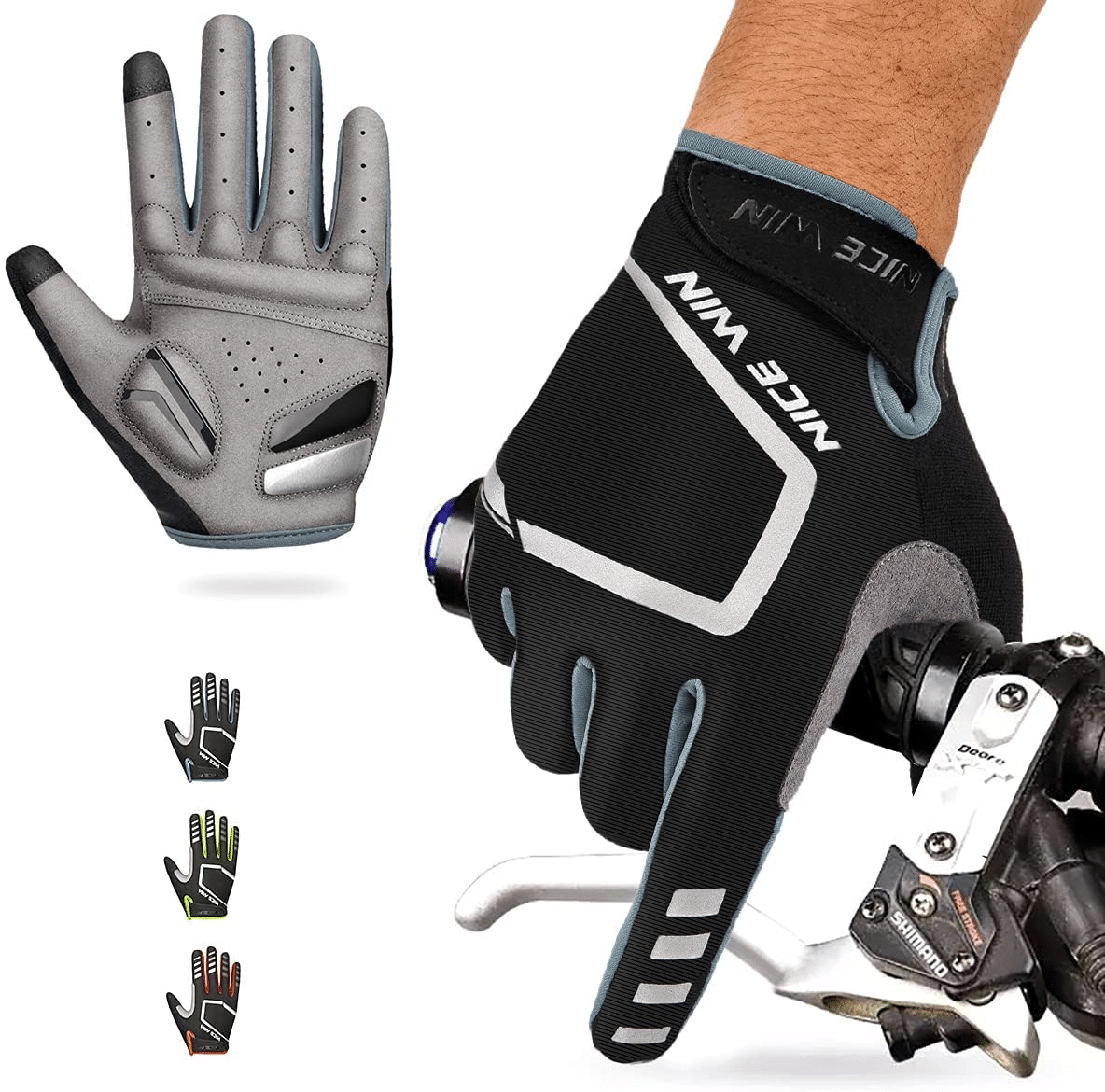 Mountain bike gloves provide a more comfortable grip with less friction and less sweat.