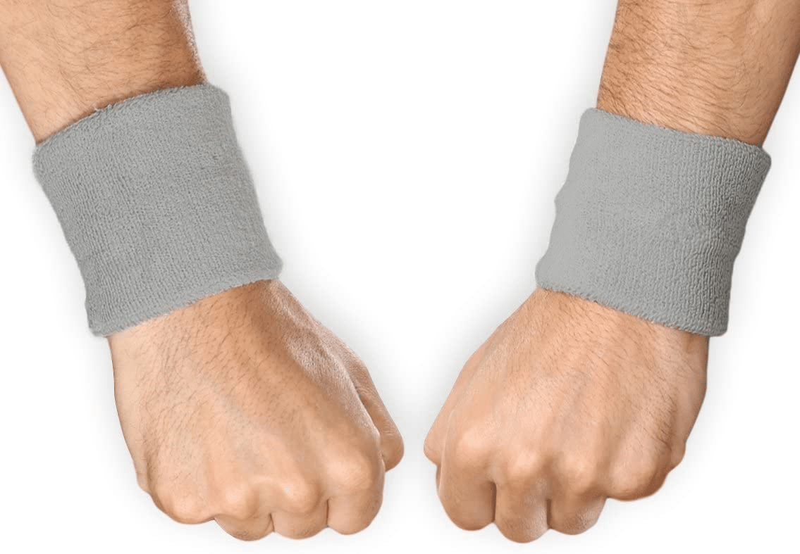 Use wrist sweatbands to stop excess sweat from running down your forearms onto your hands. 