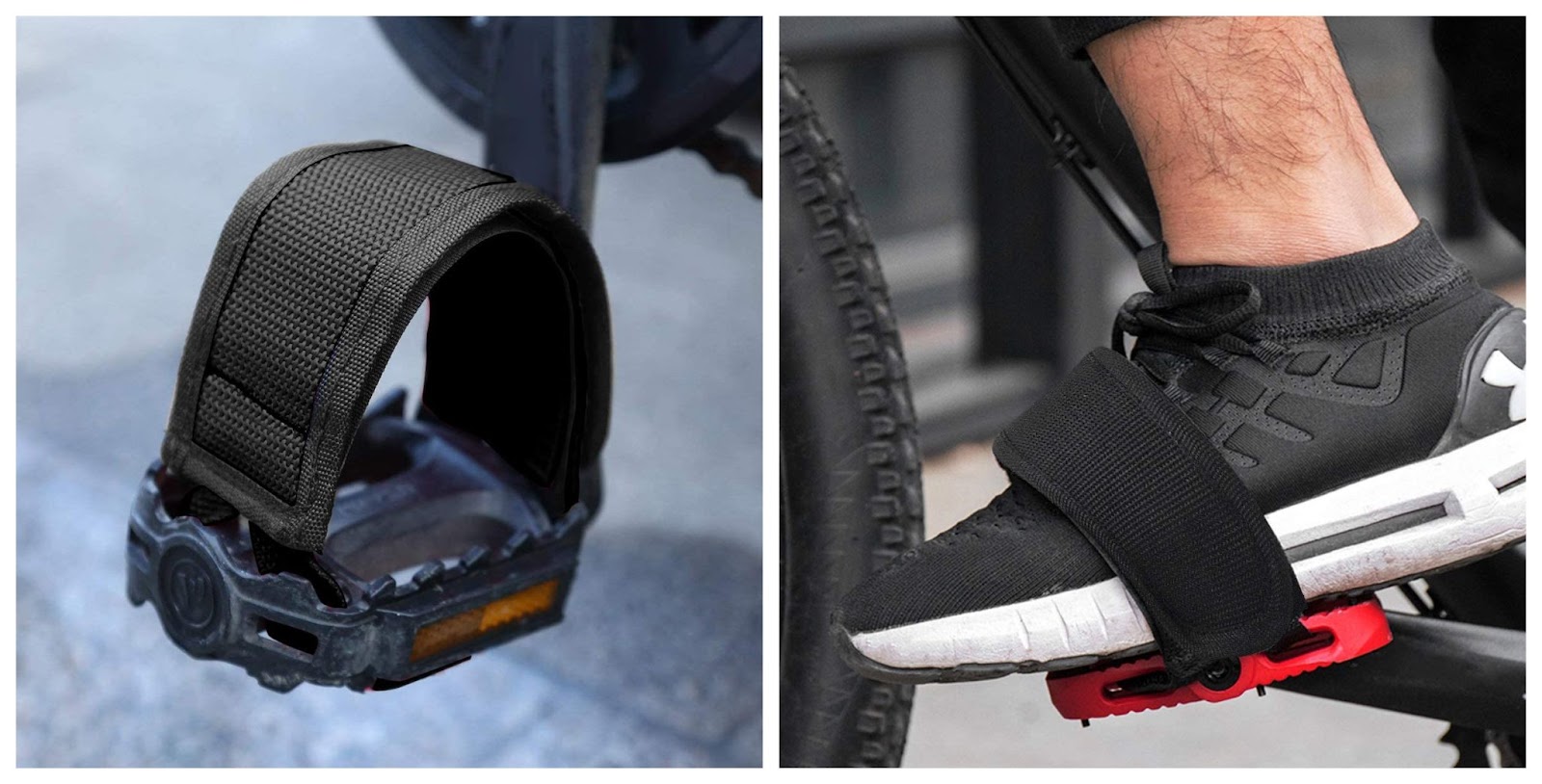 Make sure that the straps are fastened snugly around your feet before setting off on your ride to ensure your safety and comfort.