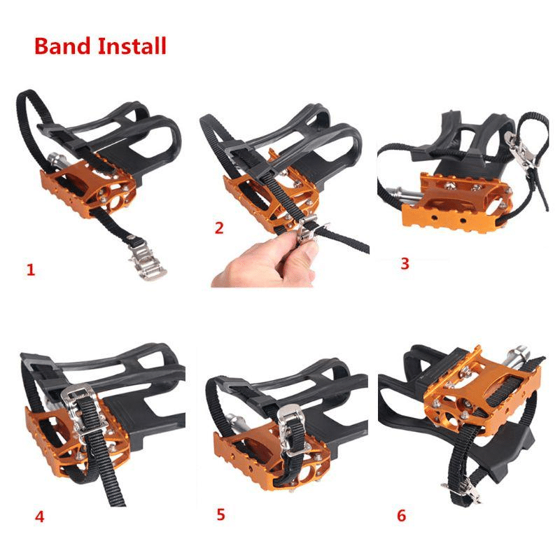 Mountain bike toe clip installation steps. To use your mountain bike toe clips properly they need to be installed onto the pedals carefully.