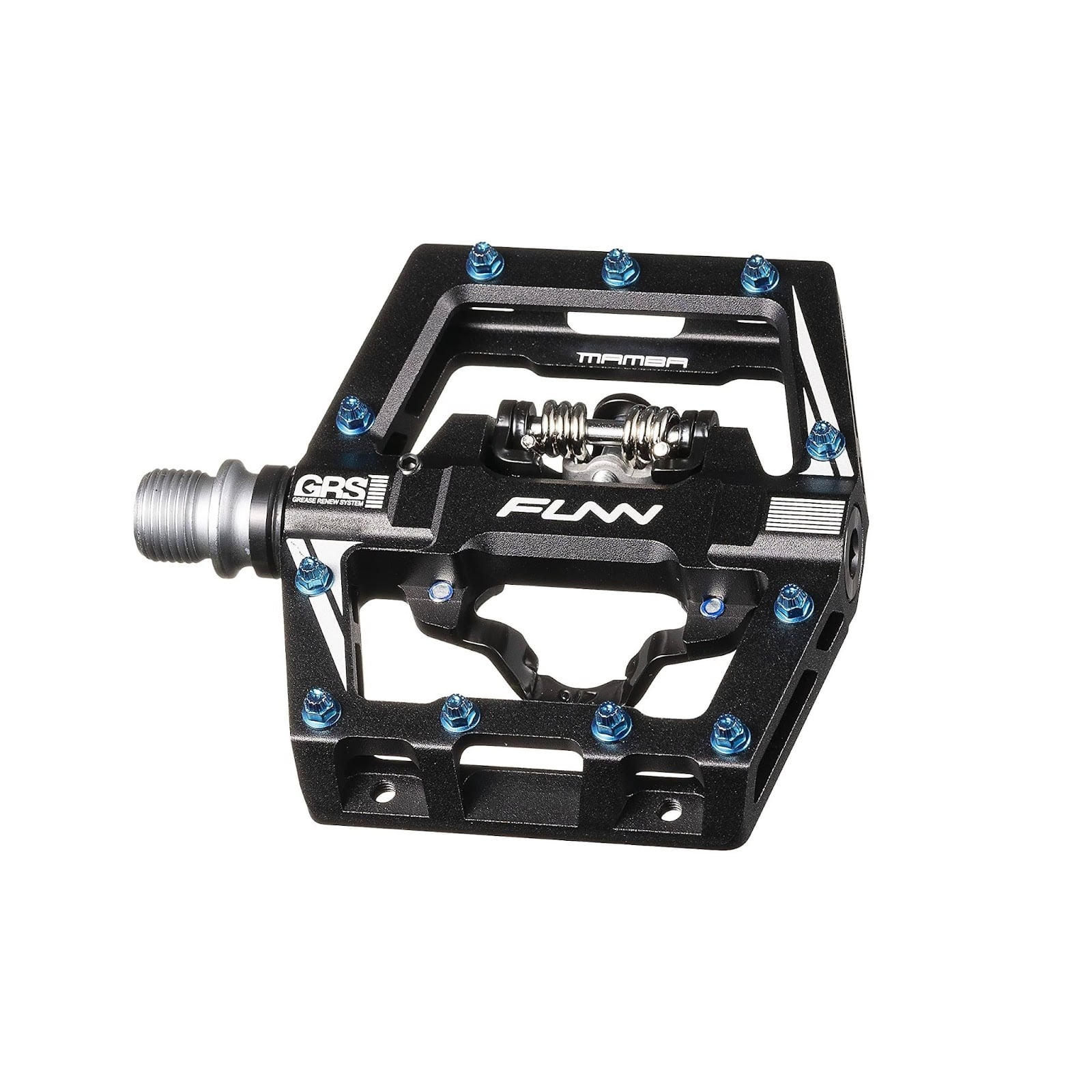 Clipless pedals like these allow for the rider to maintain complete control of pedaling by having their feet attached to the pedals.