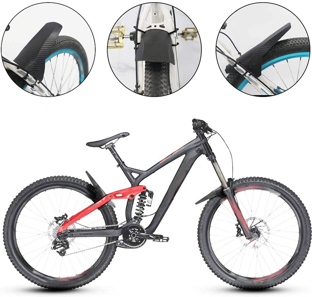 Adding mudguards like these ones to your mountain bike will stop the mud and water from spraying up onto you while you are riding.