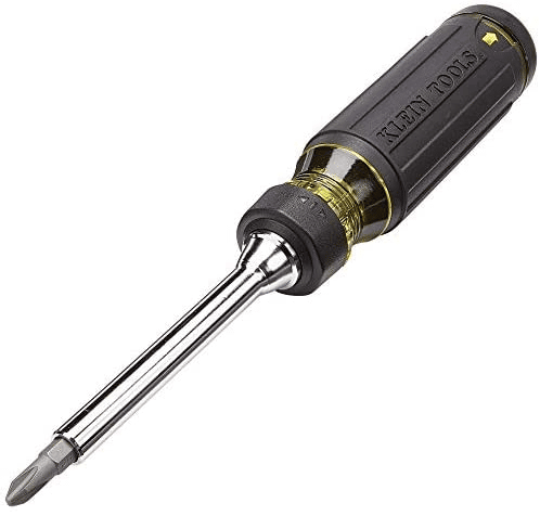 An essential tool needed for mountain bike maintenance would be a screwdriver like this that has interchangeable heads.