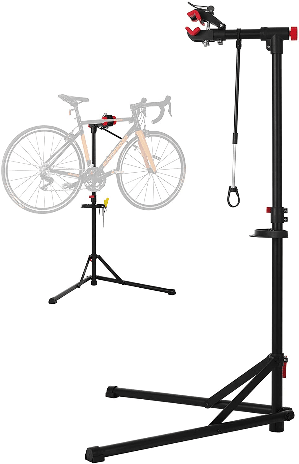 We suggest you use a portable bicycle stand like this when you need to do repairs to your mountain bike and it should be one of the essentials in your mountain bike tool collection.