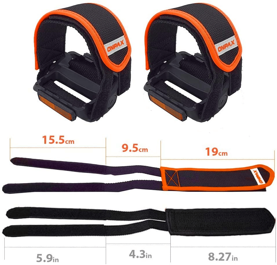 To make bike pedal straps measure the instep of your foot from one side to the other and measure the width of the pedal to calculate the entire length of the strap. 