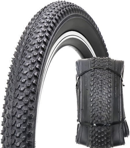 These tires would be a good upgrade as the grip on them would be suitable for mountain bike trails.