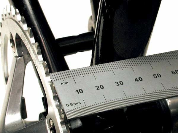 Measure your chainline with a ruler to determine whether you will need an ISCG mountain bike chain guide installed.