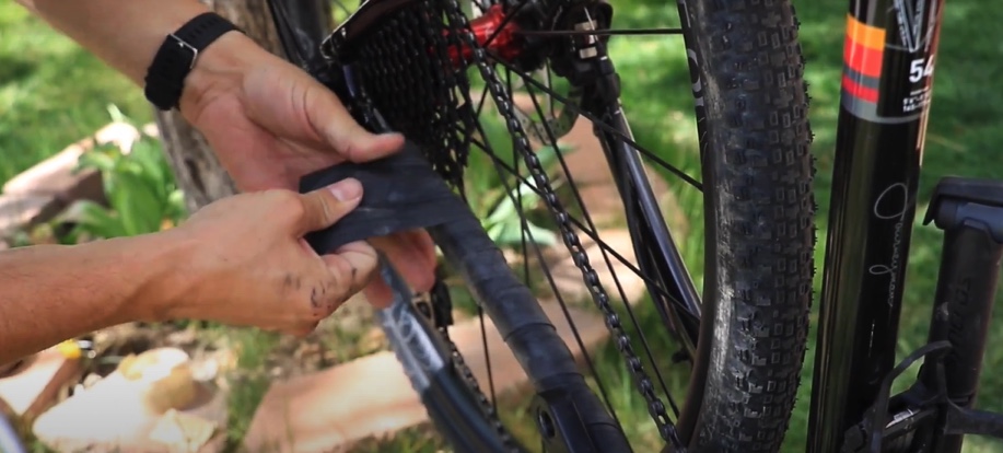 Overlap the inner tube when wrapping it around the chainstay so that actually has a double-layer covering.