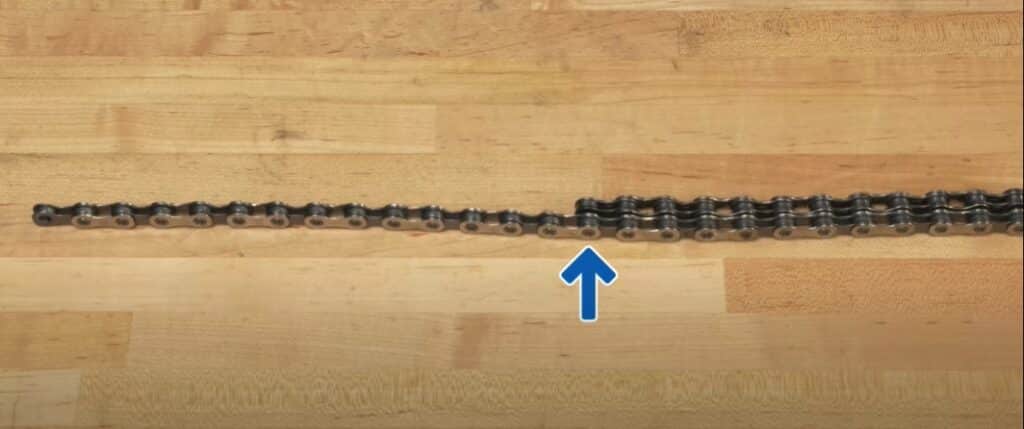 Make sure that your new chain is the correct length by making sure that it has the same number of links as your old chain.