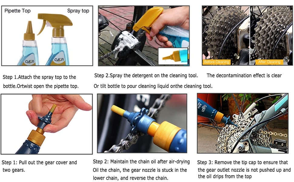It is important to clean the drive train before installing the replacement chain on your mountain bike.