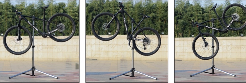 Attach your mountain bike to a bike stand like this so that you can easily do any type of maintenance or repairs.