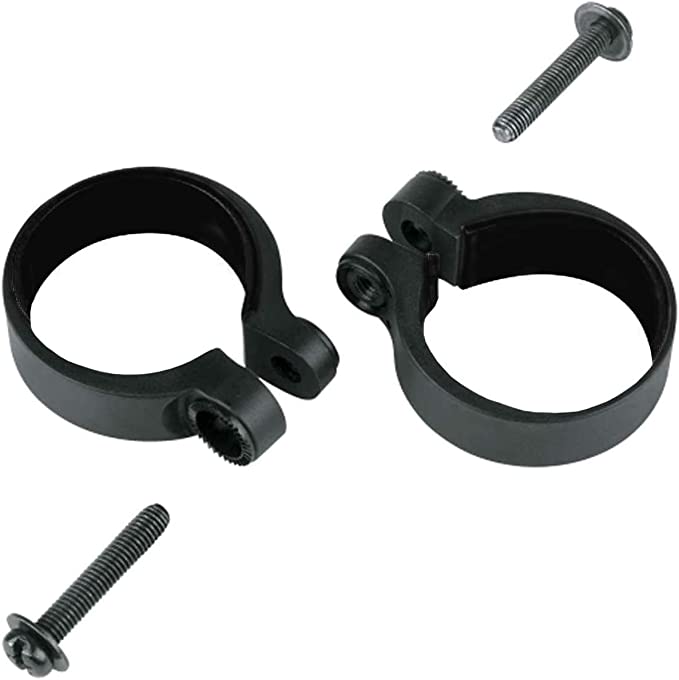 These mountain bike fender parts clamp around the seat post, are easy to use, and are fully adjustable.