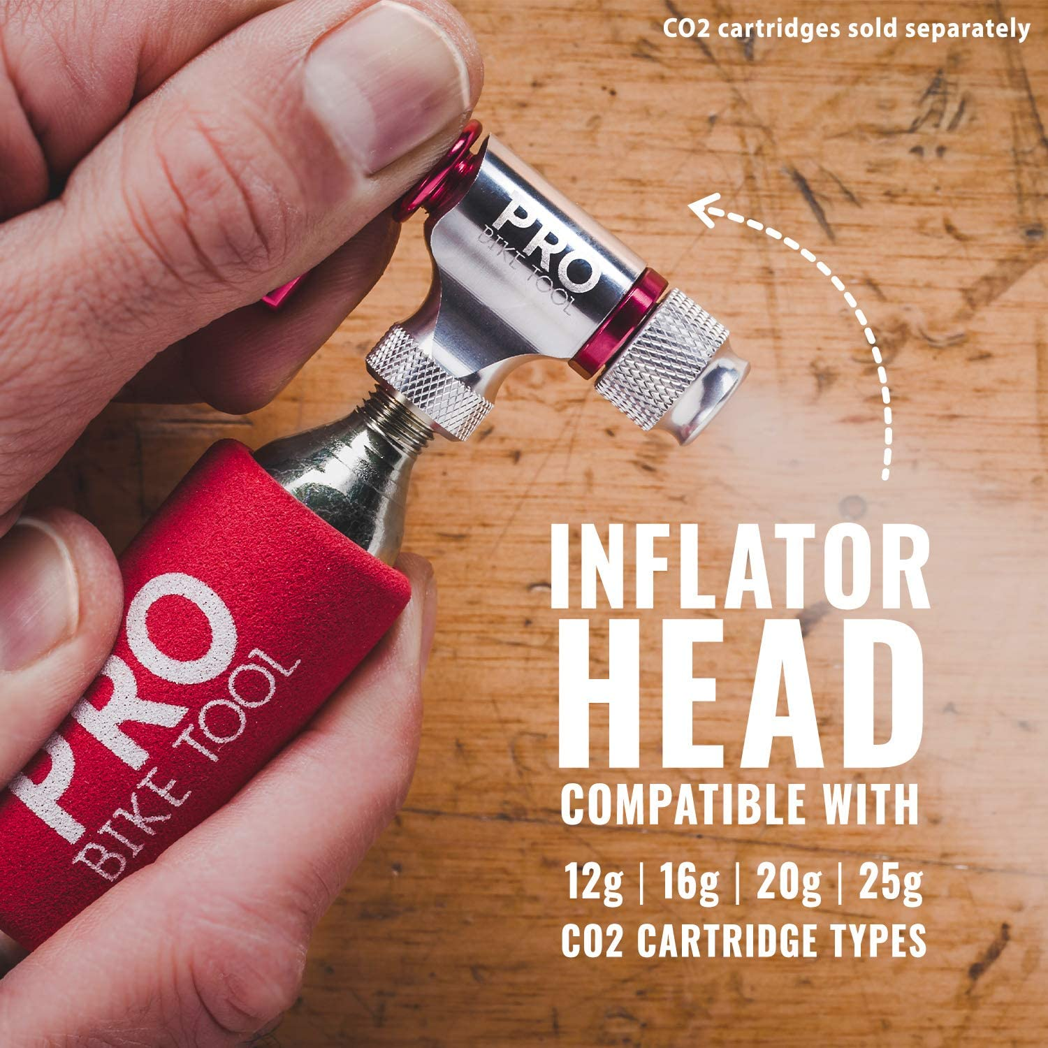 If your tool bag is not that big then consider taking a CO2 inflator like this as it is smaller.