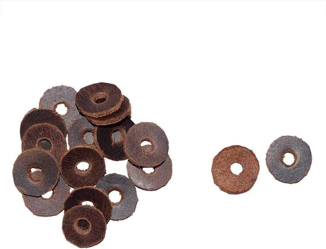 Use leather washers like these to stop your rattling fenders from making noise while riding your mountain bike on rough roads and trails. 