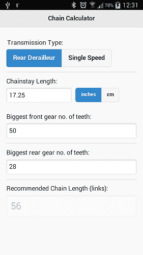 Simplify the installation procedure by making use of this handy Android application to work out your mountain bike chain length.