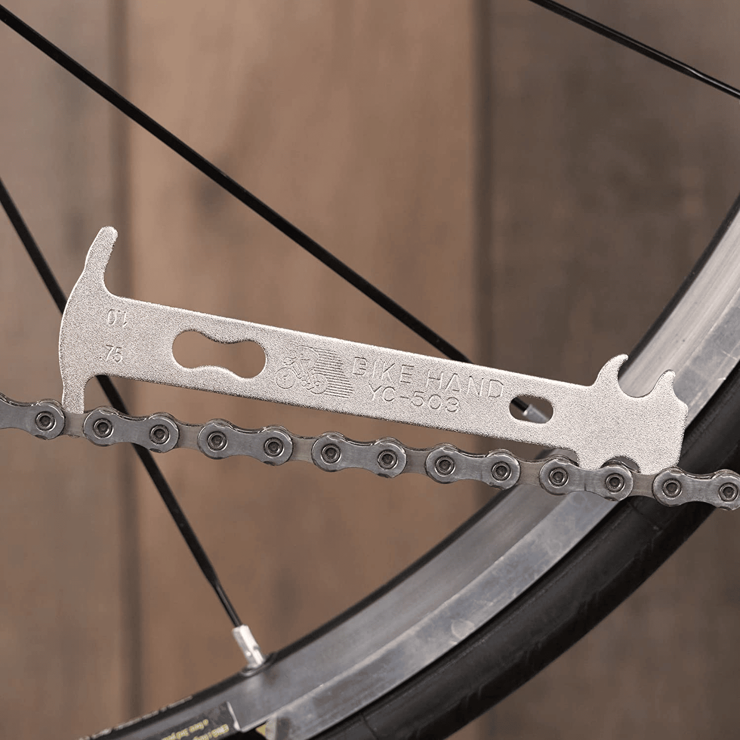 If your mountain bike chain is too long, it could be because it has stretched so check for this with a chain wear indicator tool.