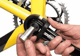 A crank extractor tool will make remving the crankset much easier.