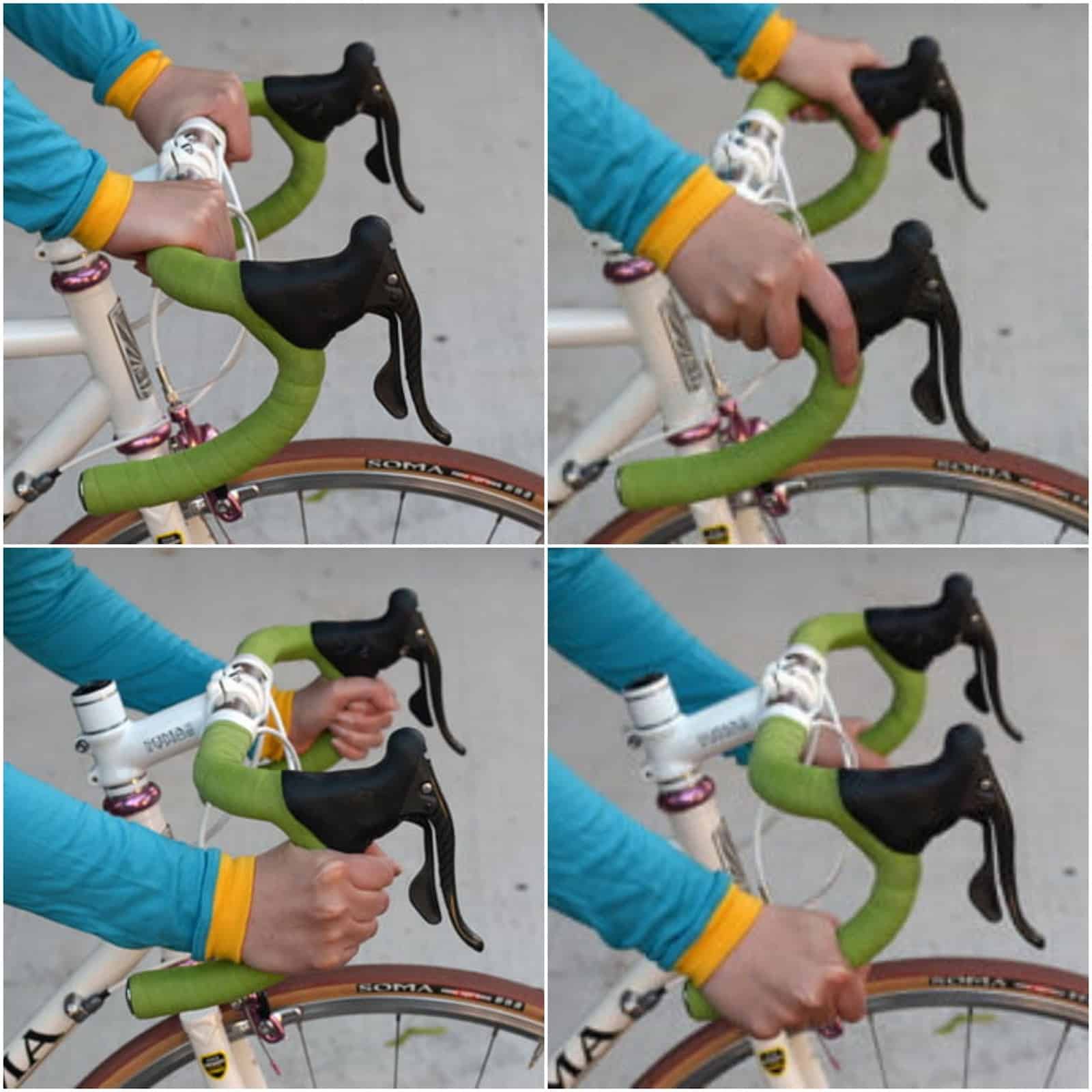 Your hand position determines whether the body and mountain bike drop weight is centered forward over the drop bar.