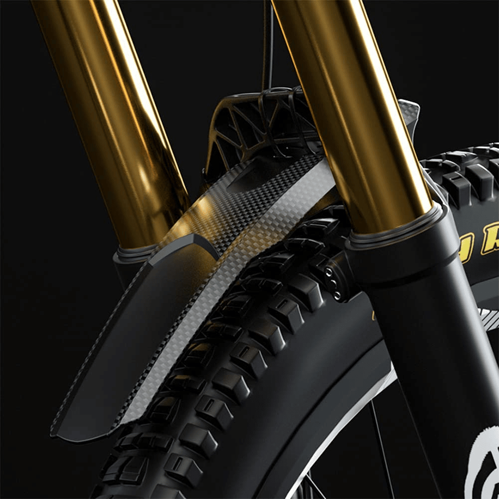 Mountain bike fenders can be attached in various ways using various parts.
