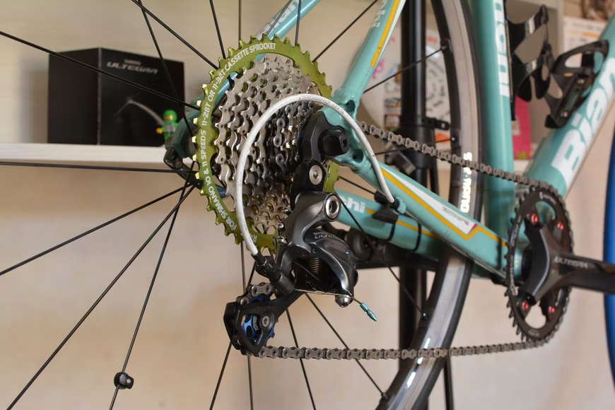 Observe how tight or loose the chain is and whether you need to adjust its tension. 