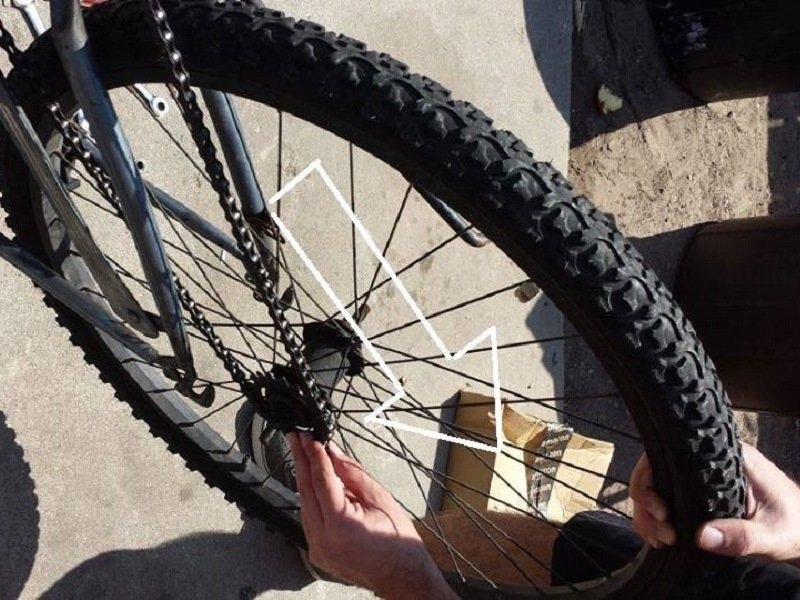 Simply adjust the position of your mountain bike tire to tighten the chain. 