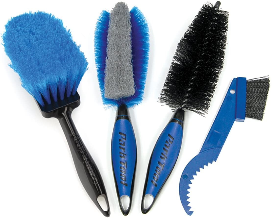 A selection of brushes like this will give you the option of gently removing dirt when cleaning your mountain bike chain without damaging it.  