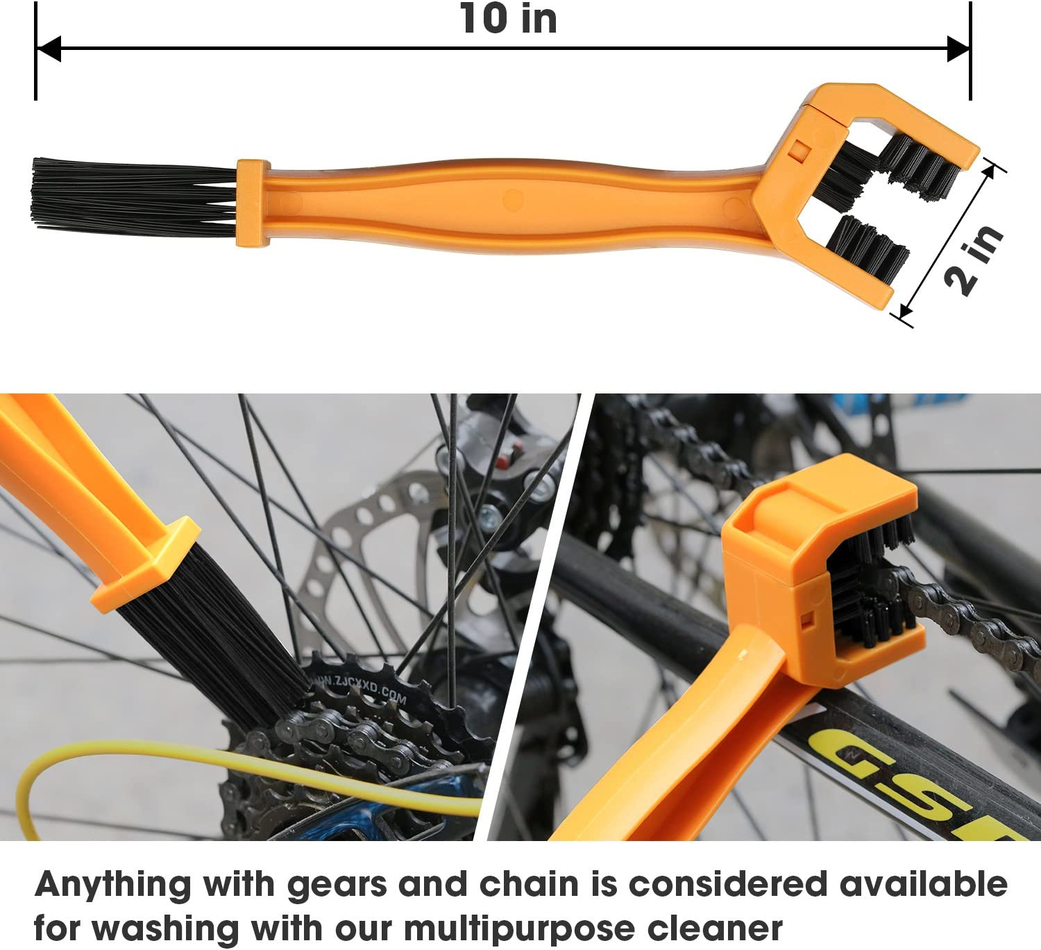 A chain cleaning tool like this is great for cleaning your mountain bike chain thoroughly. 