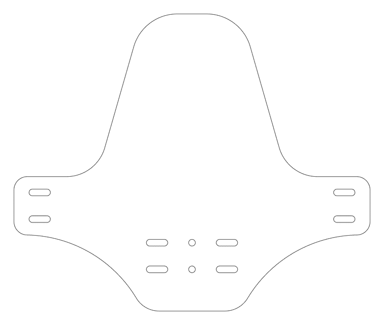 Once you have chosen a suitable template to make your mountain bike mudguard, print it out onto white paper.