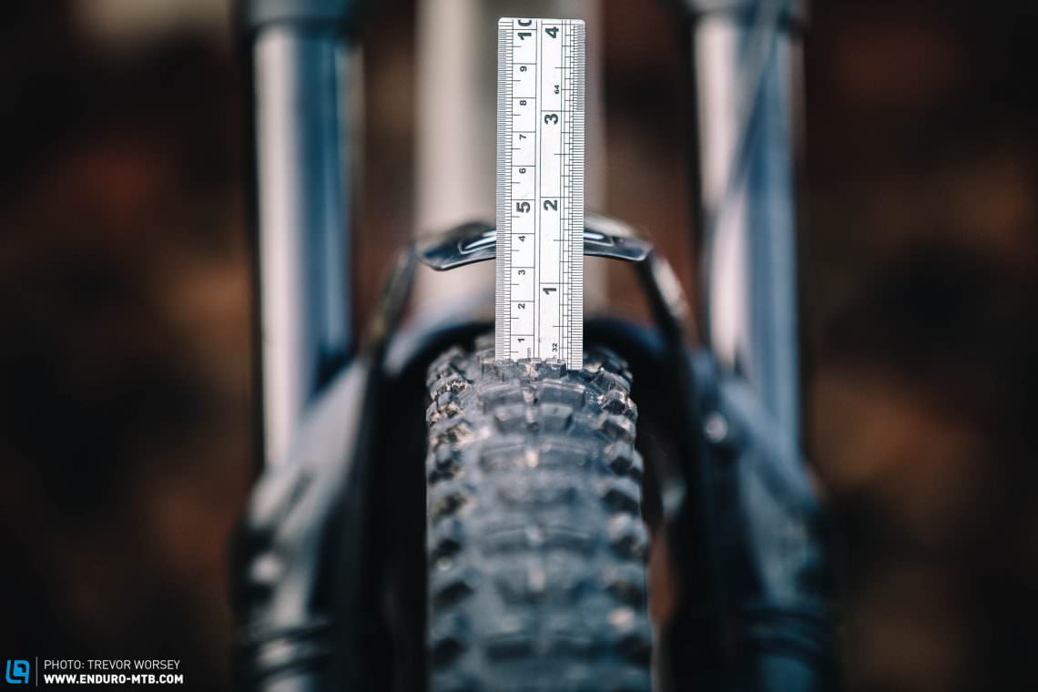 Make sure that your DIY mountain bike rear fender doesn't touch the wheel of your bicycle while you are riding.