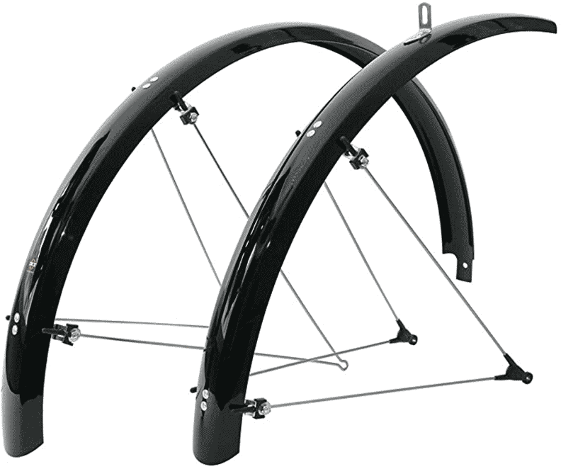 Full-coverage mountain bike fenders work well because they offer the most protection from mud spray.