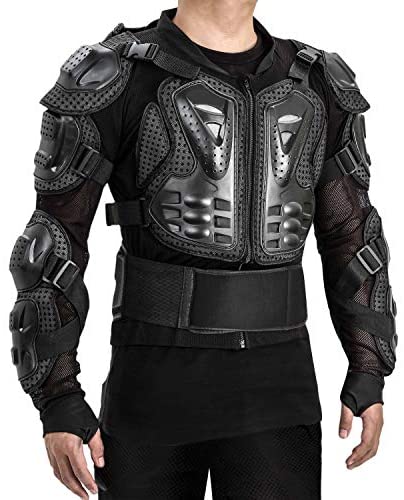 This full upper body armored jacket is designed to protect all the vulnerable areas of your upper body while riding your mountain bike.