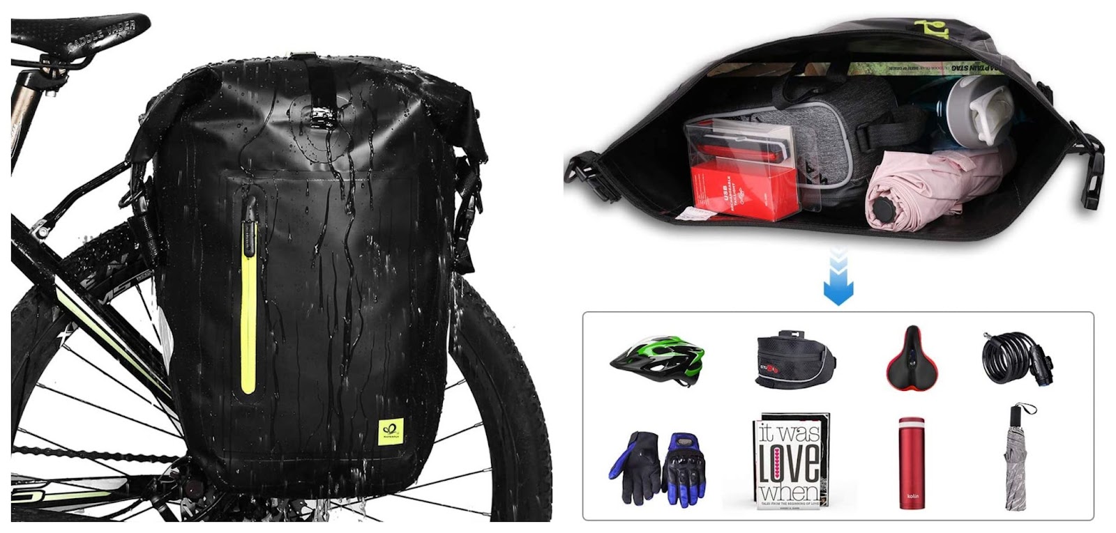 Although pannier bags are bigger and bulkier they offer you the convenience of having more of your essential mountain bike tools with you.