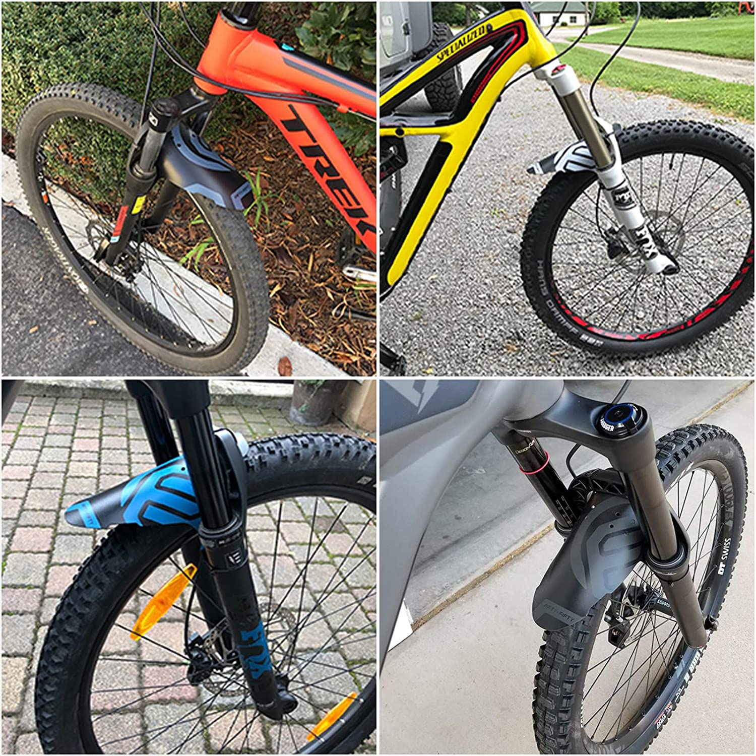 When installing your mountain bike fenders make sure that there is enough tire clearance. 