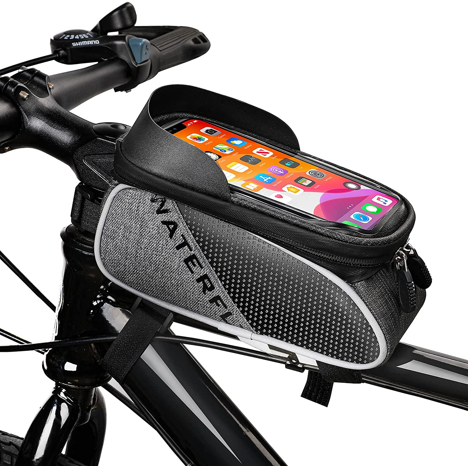 If you use your phone for navigation while cycling, this waterproof front frame bag will be perfect for you.