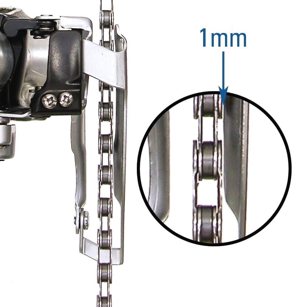 To make sure that your mountain bike stops rubbing against the derailleur adjust the H-screw on the derailleur appropriately.