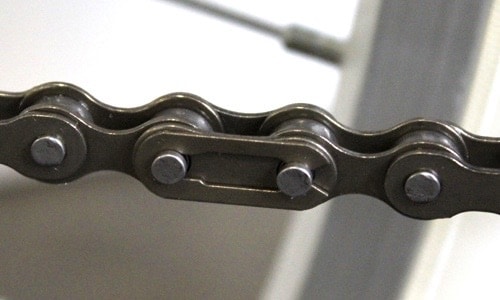 To lock the master link in place when fixing your mountain bike chain use a closing tool.