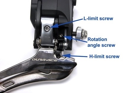 Adjust the H-limit screw on the derailleur to fix a mountain bike chain that keeps skipping.