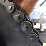 When fixing your mountain bike chain easily connect the repaired chain by inserting the main part of the master link.