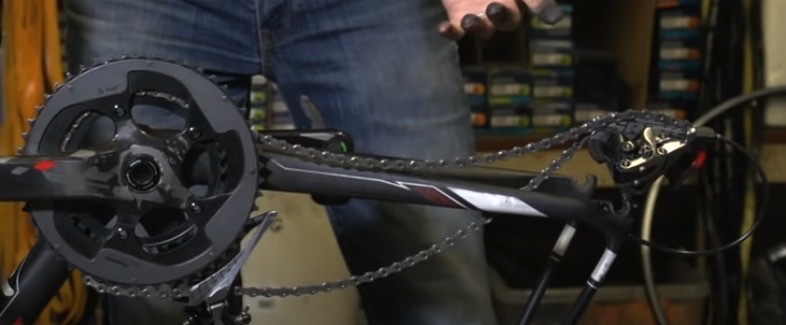 You have successfully untangled the chain on your mountain bike when it is a continuous loop around the other drivetrain components.