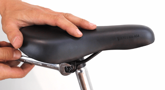 When fixing your mountain bike seat that is moving, tighten the seat post clamps carefully.