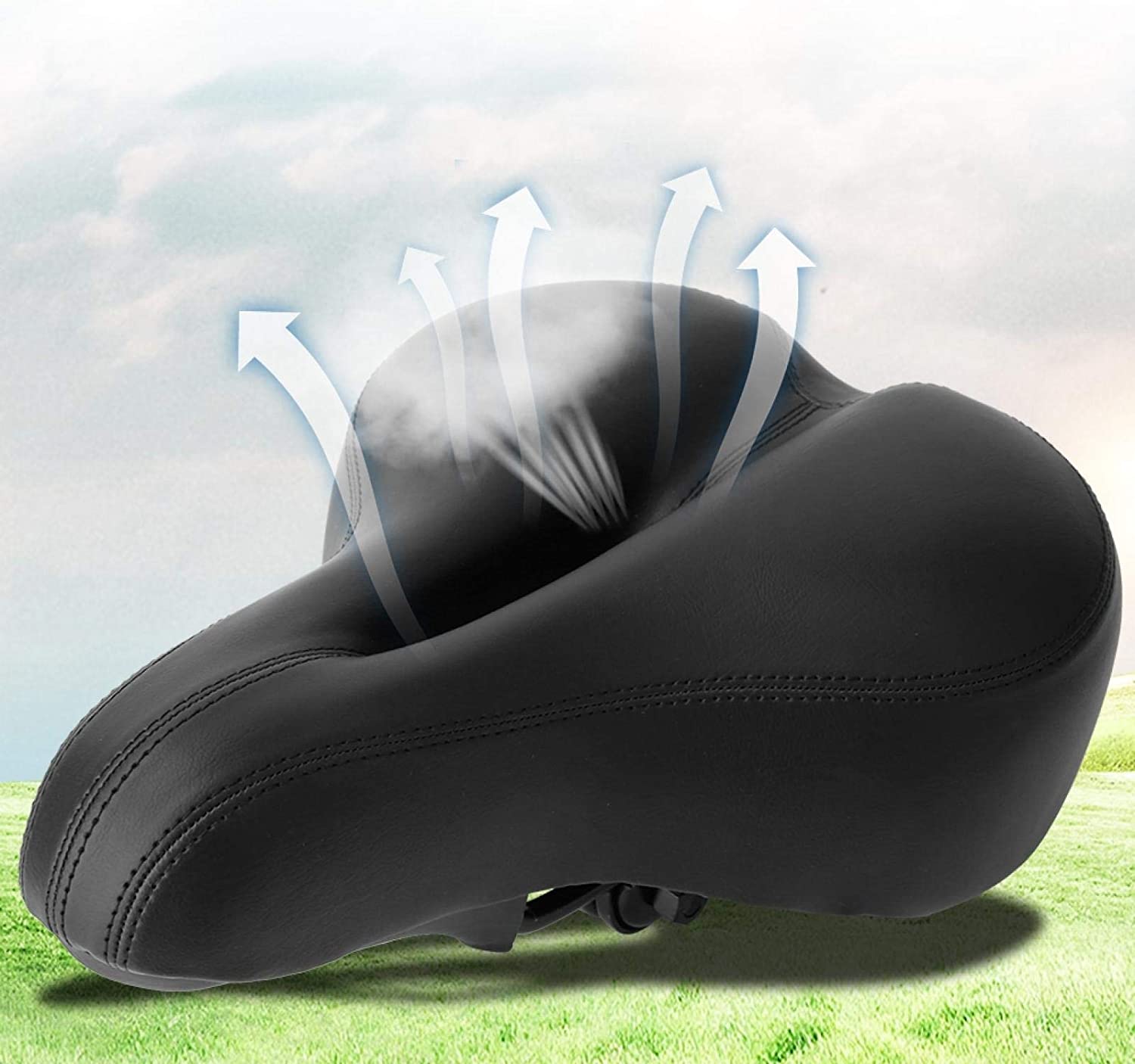 Trekking bike seats are designed differently to mountain bike seats in that they allow for a greater amount of pressure relief.