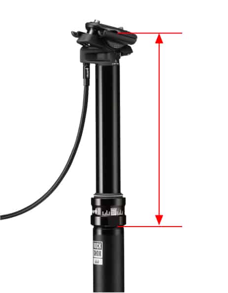 To keep your dropper post from sinking, keep it stored with the seat post fully extended.