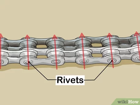 When sizing your new mountain bike chain, lay it next to the old one rivet to rivet to get the length right. 