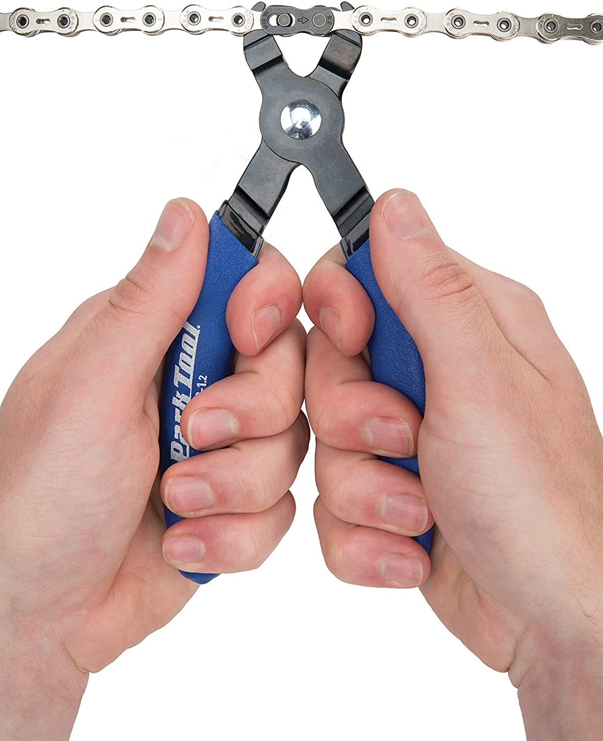 Once you have marked the correct length use master link pliers like these to split the chain.