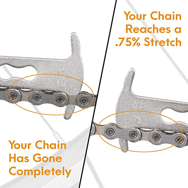 Use a chain wear tool to see if lengthening is the reason that your mountain bike chain keeps coming off.
